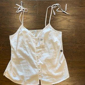 Abercrombie White Button tank